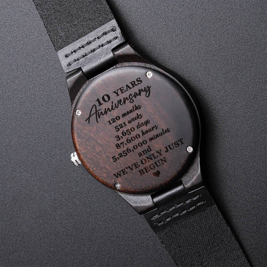 10Th Wedding Anniversary Gift For Him 10 Year Anniversary Gift For Husband For Men Engraved Wooden Watch
