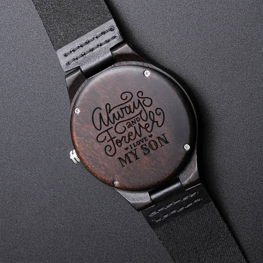 Gift For Son Father's Day Gift For Son Birthday Gift For Son Cool Father's Day Gift For Son Fath Engraved Wooden Watch