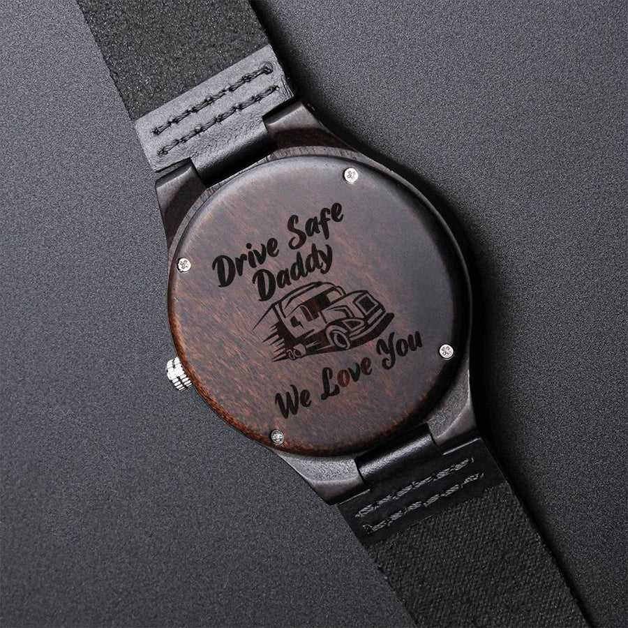 Fathers Day Gift Truck Driver Watch Birthday Gift For Trucker Dad Trucker Dad Birthday Watch Truck Driver Dad Watch Dr Engraved Wooden Watch