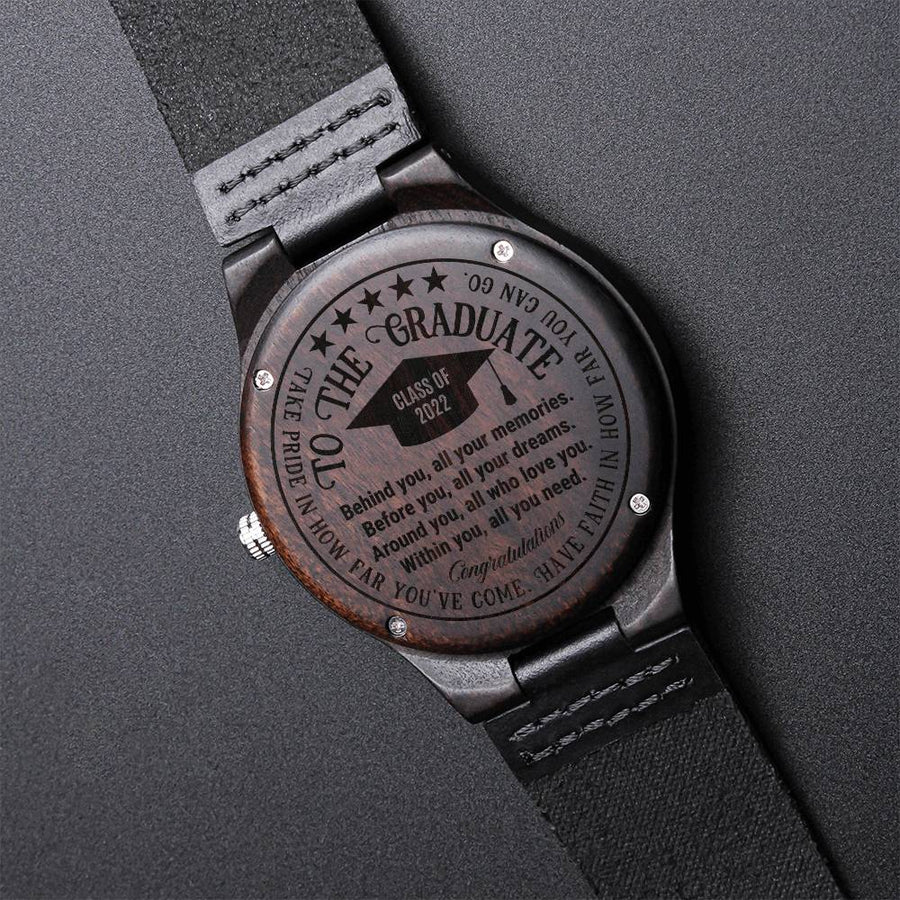 Graduation Gift For Him For Graduate Behind You All Your Memories Best Graduation Gift For Him C Engraved Wooden Watch