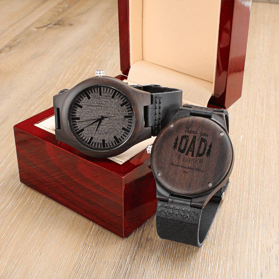Dad Gift For Father Men's Watch Engraved Watch For Daddy From Daughter Personalized Watch Dad Gifts For Men Best Dad E Engraved Wooden Watch