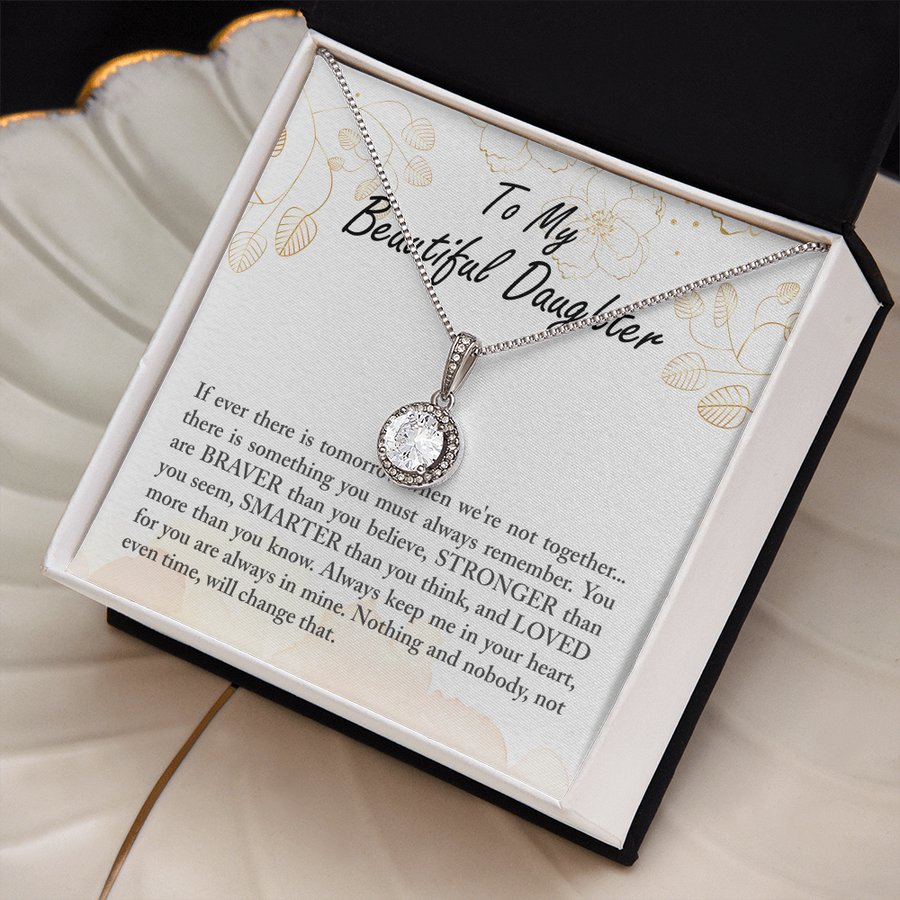Always Keep Me in Your Heart Eternal Hope Necklace Engraved Perfect Gift for Daughter from Mom
