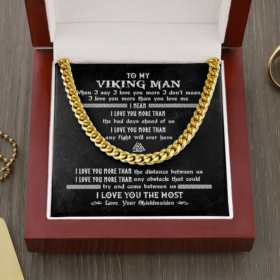 To My Viking Man Necklace, Viking Gift For Man, To Husband, Boyfriend