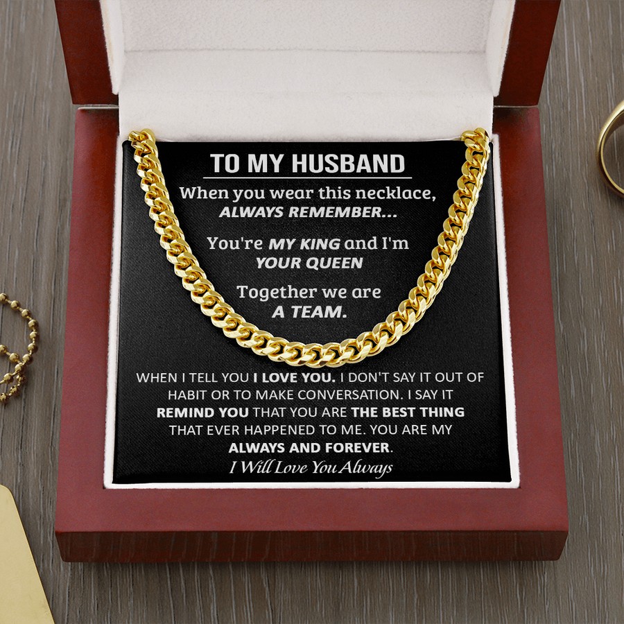 Gift For Husband - Your Queen - Cuban Link Cuban Link Chain