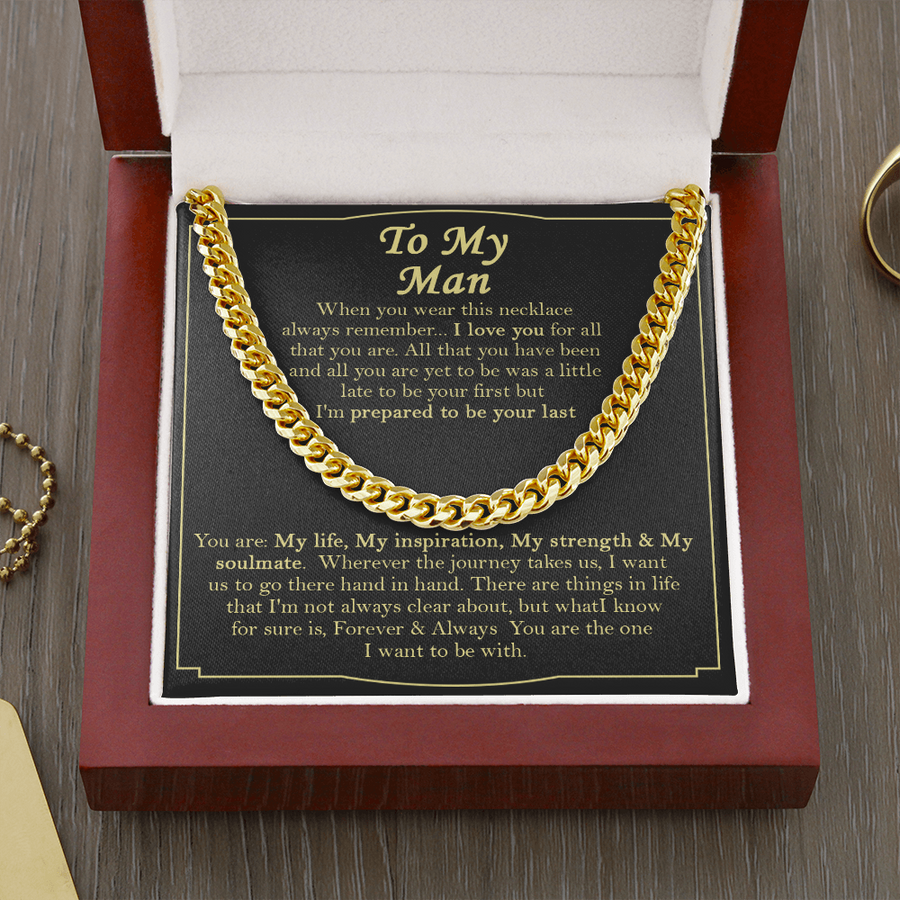 To My Man Necklace, Gift For Boyfriend, Boyfriend Birthday Gift