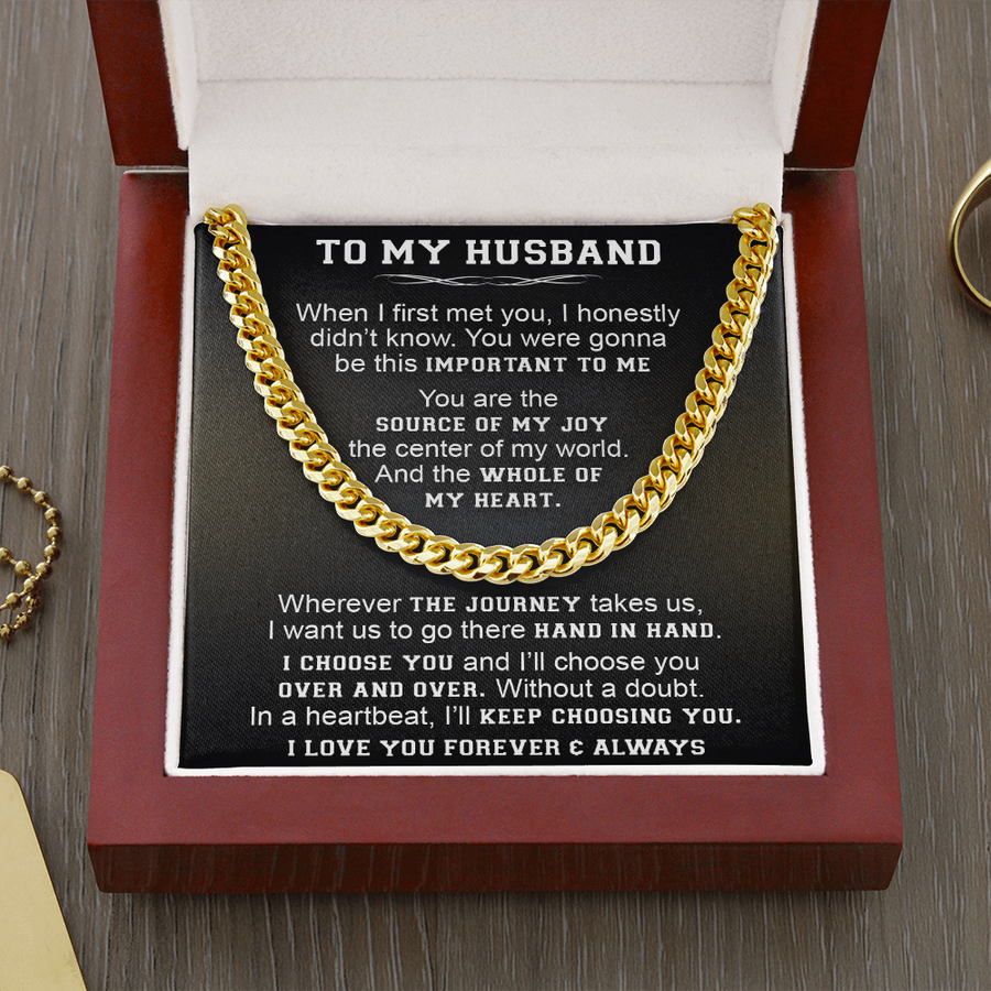 Gift For Husband - Over And Over - Cuban Link Cuban Link Chain