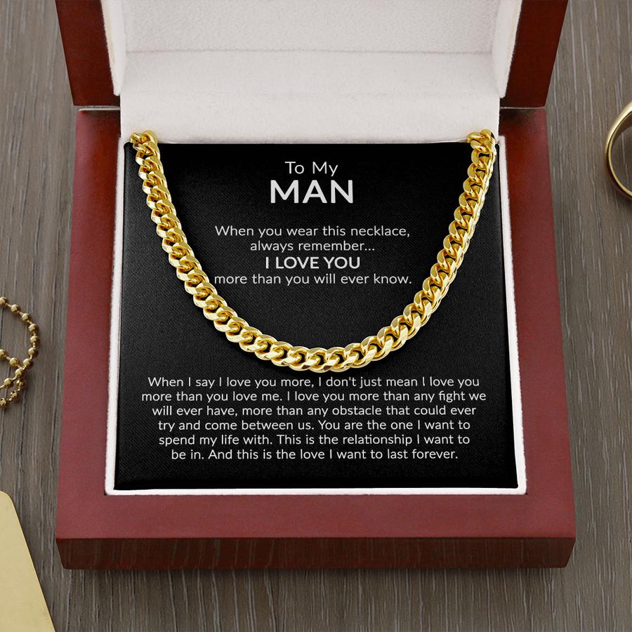 To My Man - Sentimental Gift Necklace