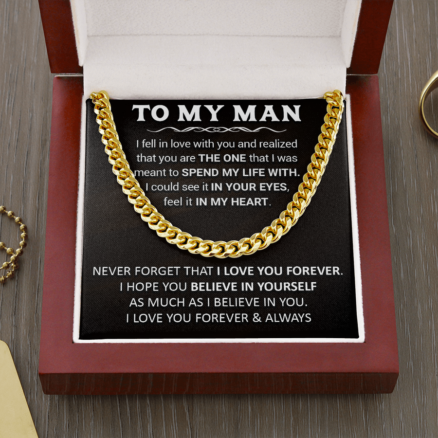 Gift For Your Man - Believe In You - Cuban Link Cuban Link Chain