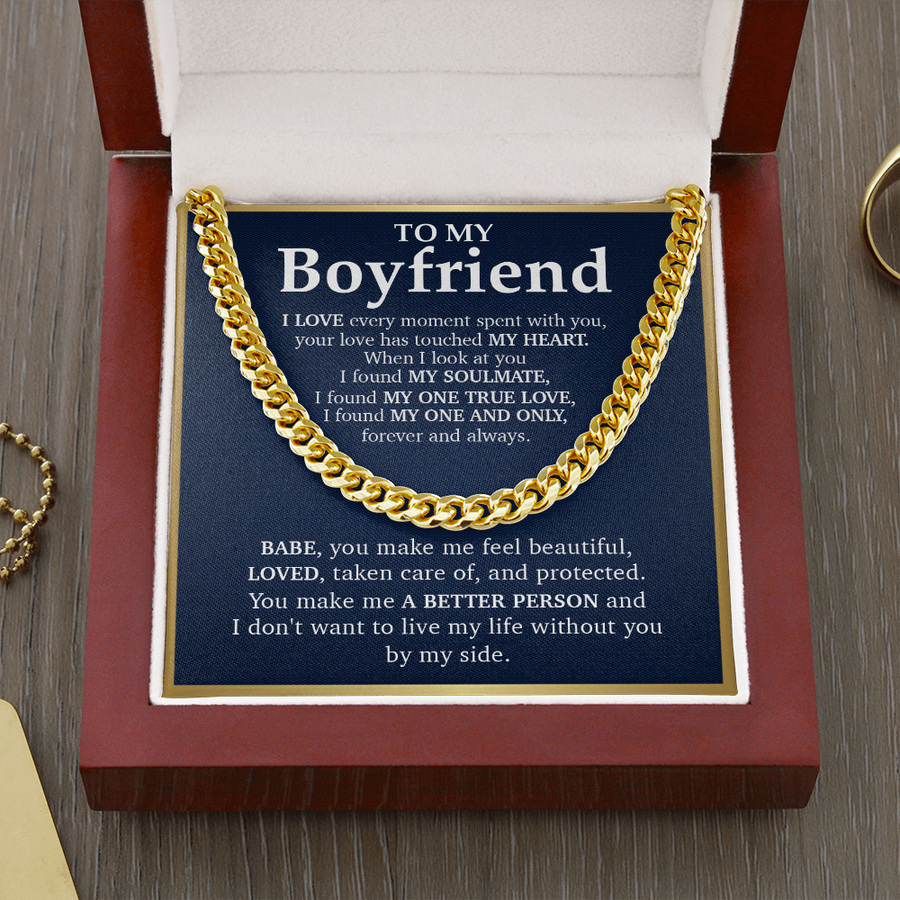 BF002 // Cuban Link Chain Necklace // Gift For Boyfriend
