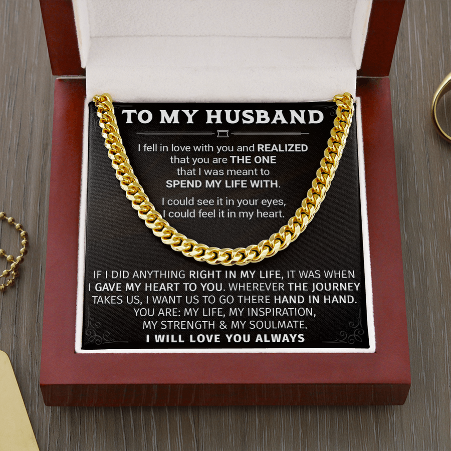 Gift For Husband - Hand In Hand - Cuban Link Cuban Link Chain