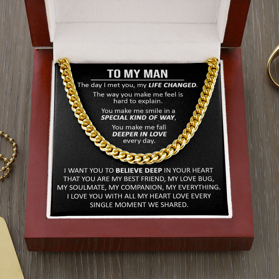 Gift For Your Man - The Way Believe - Cuban Link Cuban Link Chain