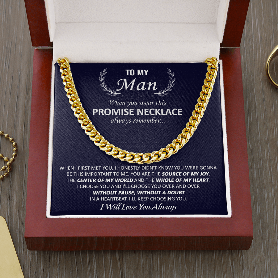 Gift For Your Man - My Joy - Cuban Link Valentine's Day, Birthday Gift, Anniversary Gift, Gift For Boyfriend, Gift For Husband. Cuban Link Chain