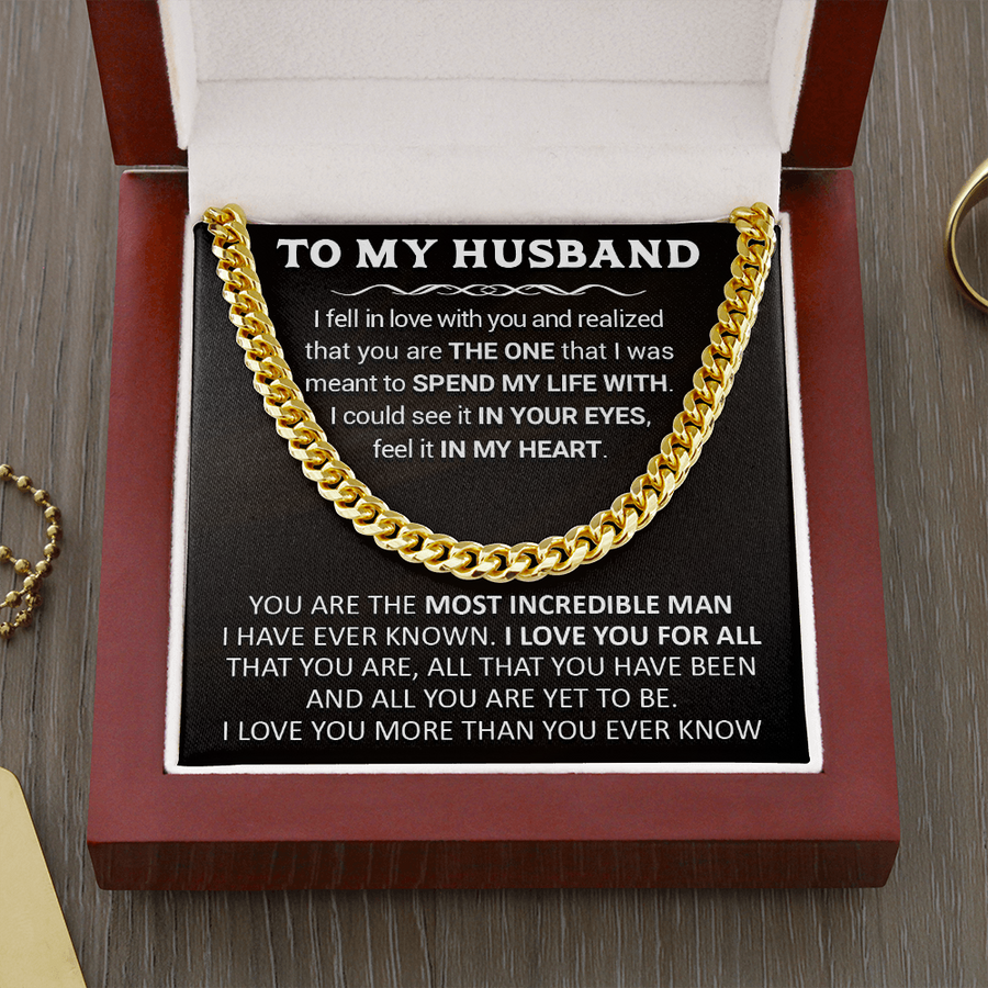 Gift For Husband - Love You More - Cuban Link Cuban Link Chain