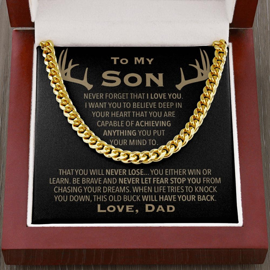 Son Got Your Back Link Chain Necklace Cuban Link Chain