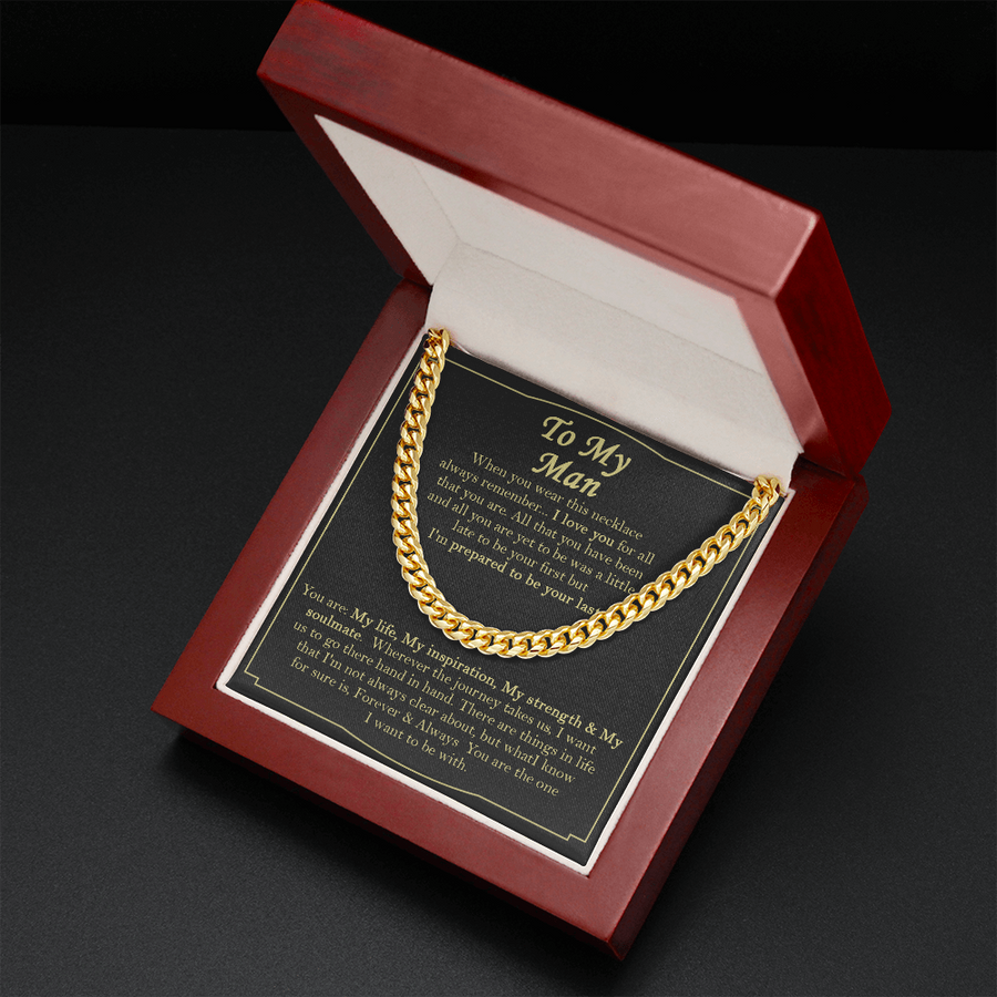 To My Man Necklace, Gift For Boyfriend, Boyfriend Birthday Gift