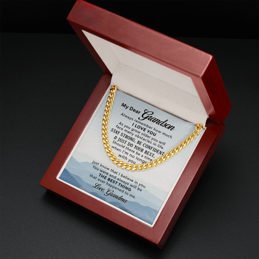 (Almost Gone) Gift for Grandson - Cuban Link Chain Necklace - Trending Now
