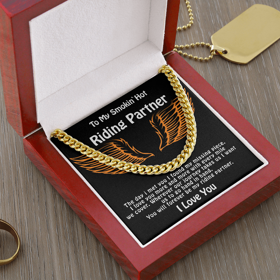 To My Smokin`Hot Riding Partner | Cuban Chain Necklace Cuban Link Chain