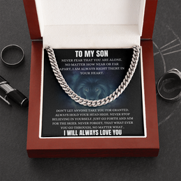 To My Son Necklace, Christmas Gift For Son From Mom, Dad, Son Chain Necklace From Dad, Teenager Son Gift