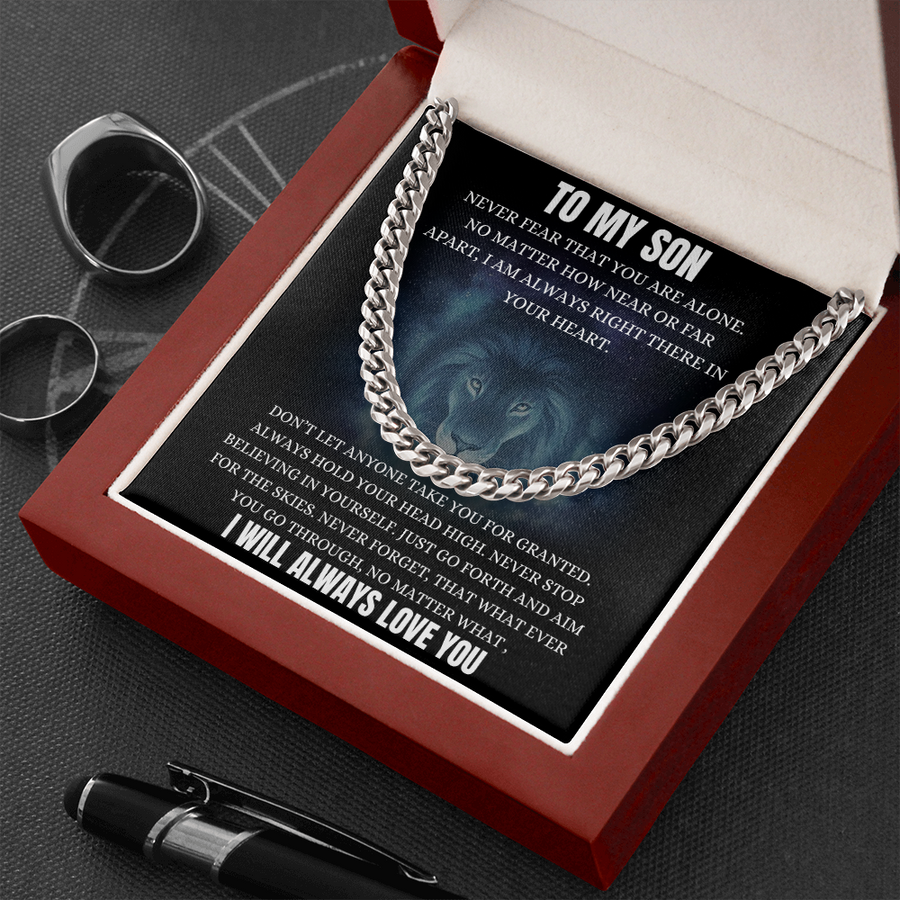 To My Son Necklace, Christmas Gift For Son From Mom, Dad, Son Chain Necklace From Dad, Teenager Son Gift