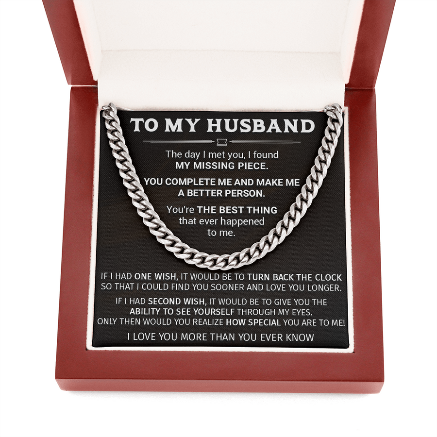 Gift For Husband - 2 Wishes - Cuban Link Cuban Link Chain