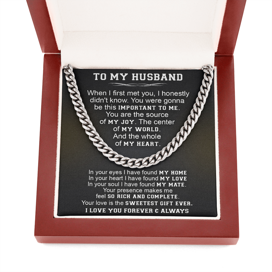 Gift For Husband - My World - Cuban Link Cuban Link Chain