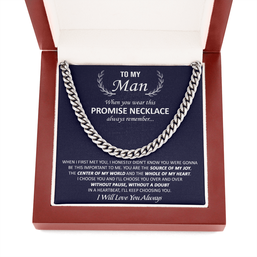 Gift For Your Man - My Joy - Cuban Link Valentine's Day, Birthday Gift, Anniversary Gift, Gift For Boyfriend, Gift For Husband. Cuban Link Chain