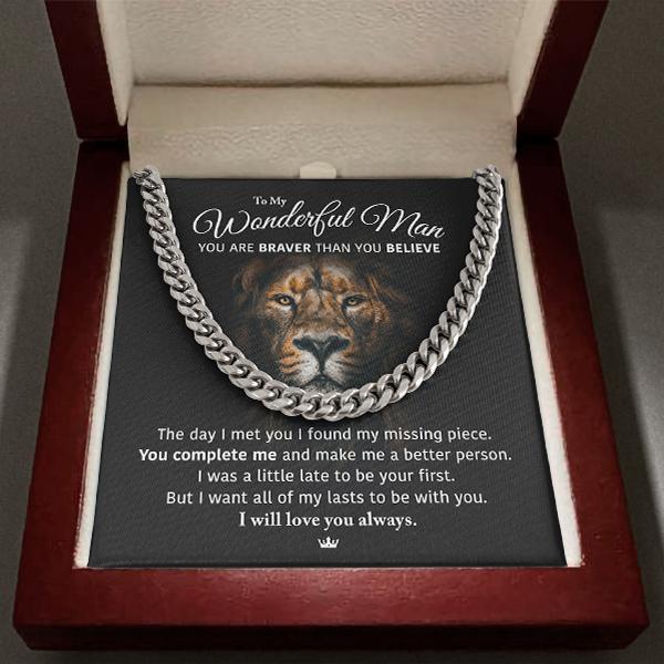 My Wonderful Man -Perfect Gift Idea Necklace