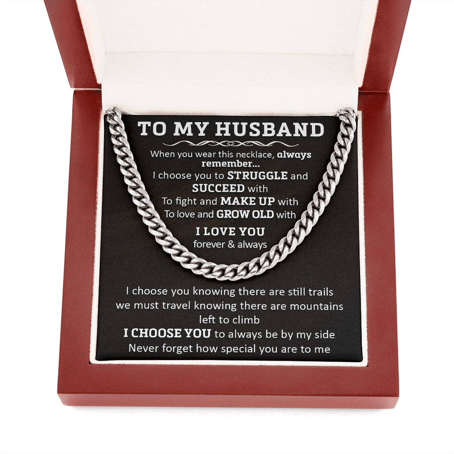 Gift For Husband - Grow old never forget Chain Necklace