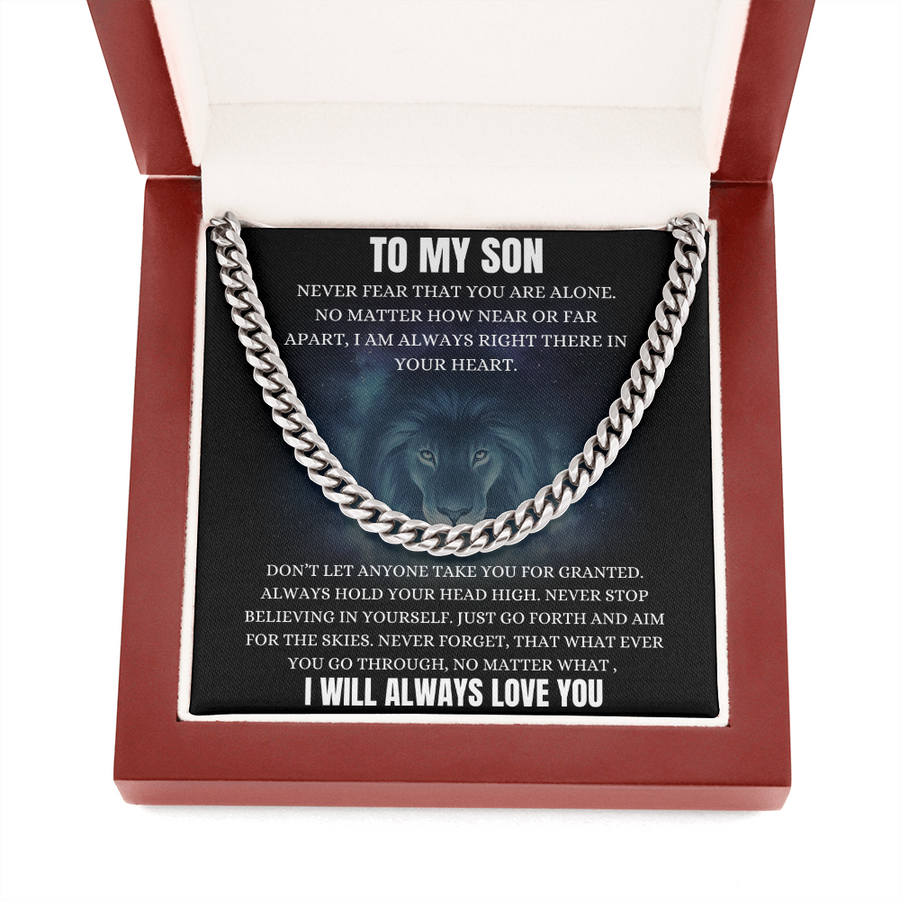 To My Son Necklace, Christmas Gift For Son From Mom, Dad, Son Chain Necklace From Dad, Teenager Son Gift