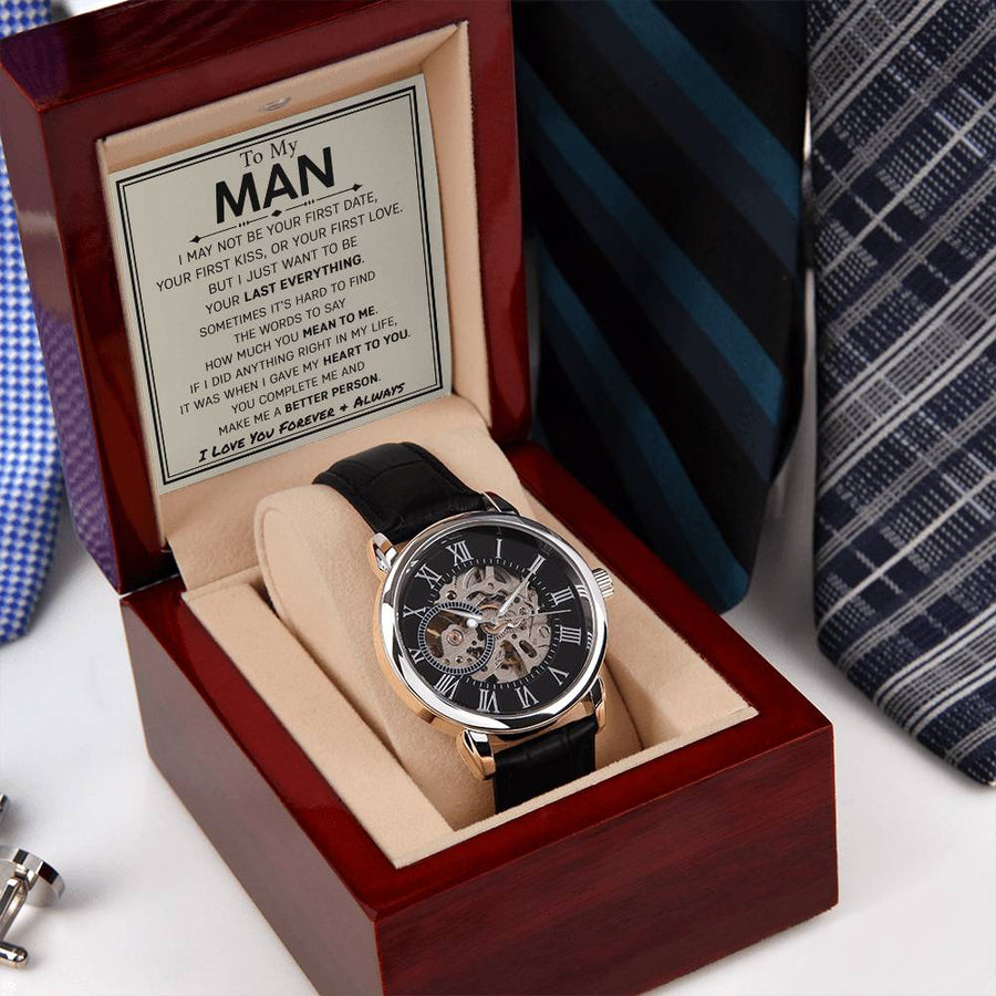 Gift For My Man - Love You Forever Openwork Watches - My Last Everything