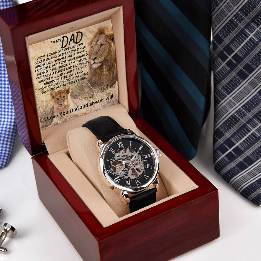 To My Dad - Your Love Have Shaped Me Into The Person I Am Today - Men's Openwork Watches