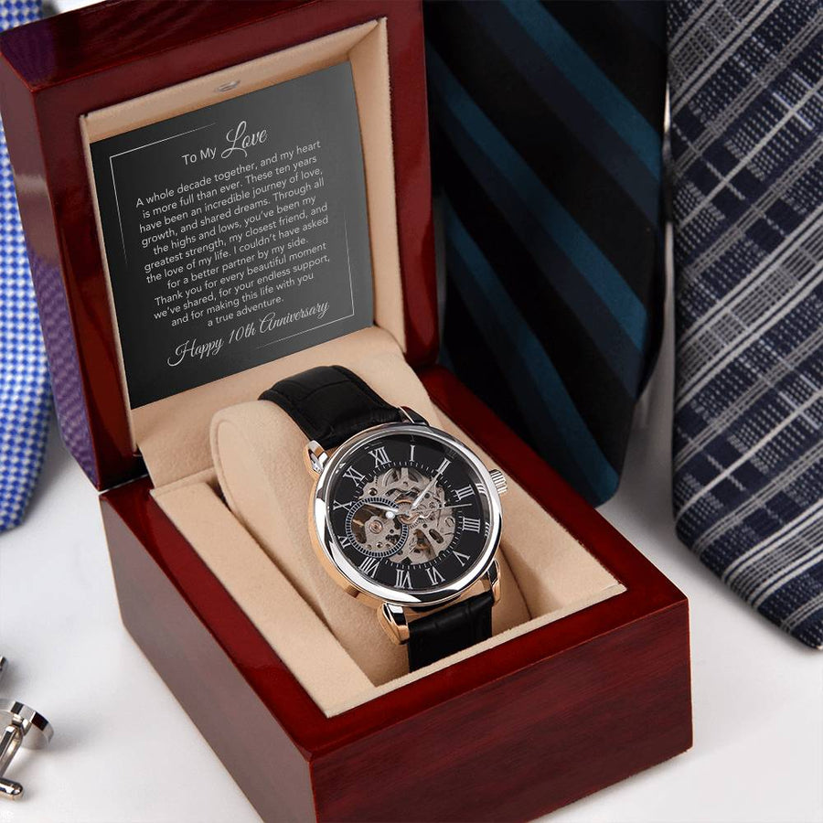 10Th Anniversary Gifts For Men 10 Year Anniversary Gift Ideas For Him, Openwork Watches