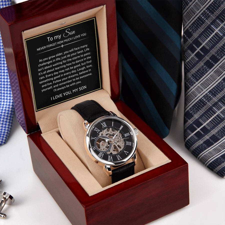 To My Son - Believe In Yourself - Luxury Openwork Watches