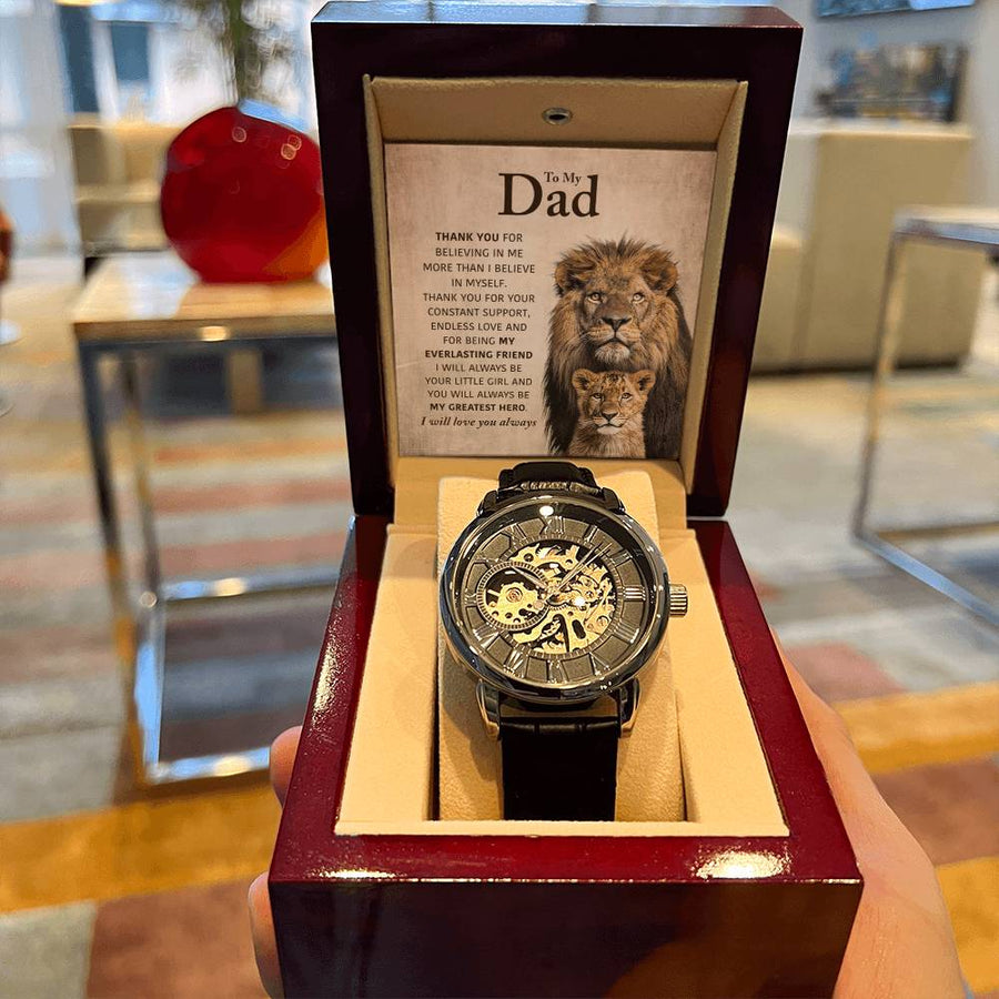 Thank You For Believe In Me - Father's Day Gift Openwork Watch