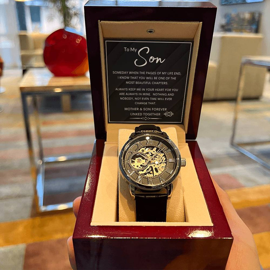 To My Son Men's Openwork Watches