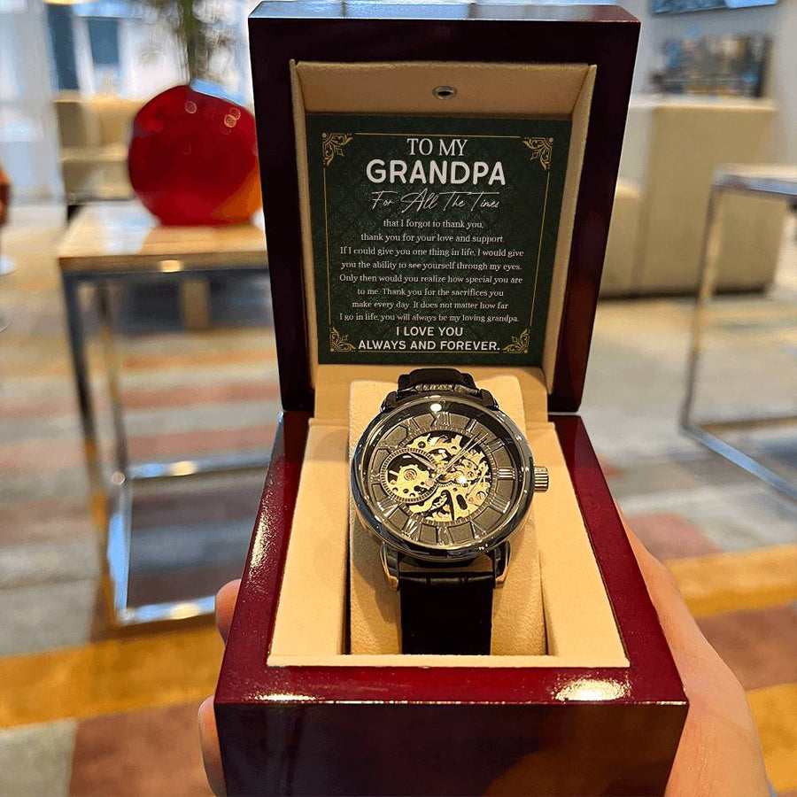 Grandpa - Thank You - Openwork Watches