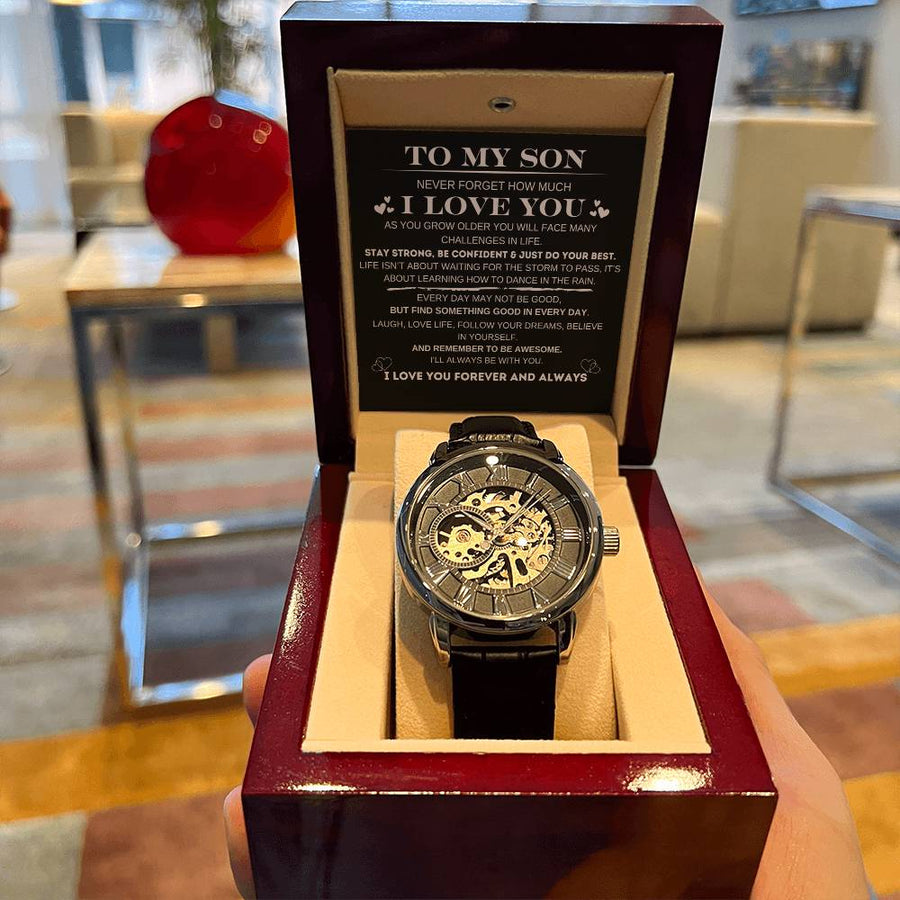 To My Son Never Forget Openwork Watches