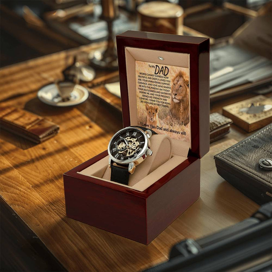 To My Dad - Your Love Have Shaped Me Into The Person I Am Today - Men's Openwork Watches
