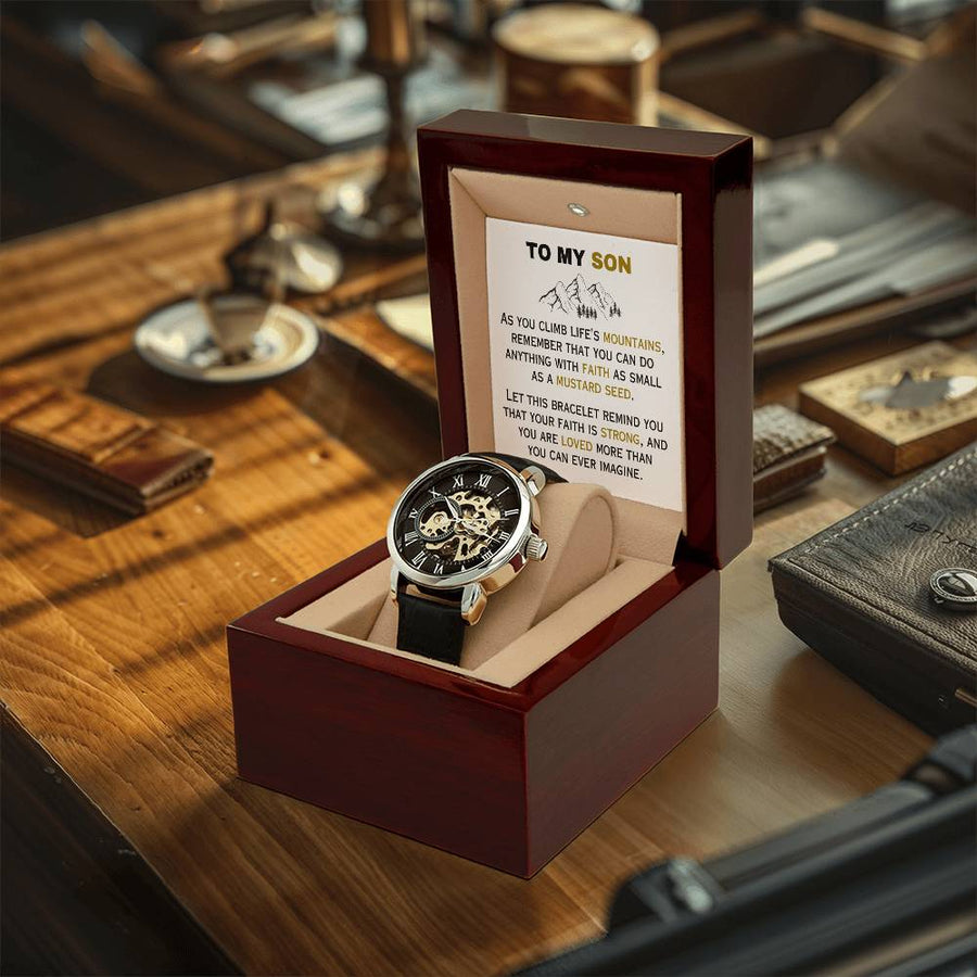 To My Son - Faith & Mountains - Openwork Watches
