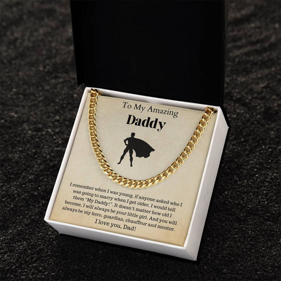 Fathers Day Gift Dad Gift Gifts For Dad Father'S Day Gift For Dad Birthday Gift For Dad I Love You Dad Cuban Link Chain