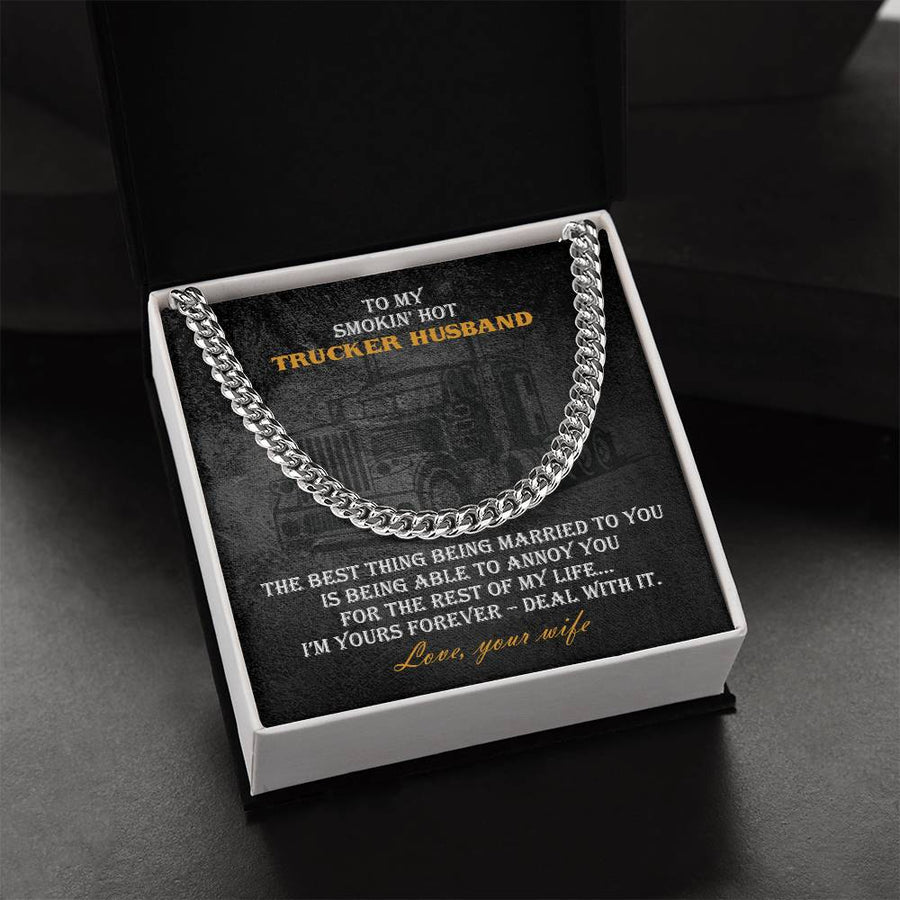 Trucker Heavy Durable Cuban Chain Mens Necklace Cuban Link Chain