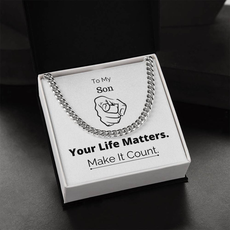 You Matter All Lives Matter Cuban Link Chain Cuban Chain Christmas Gift Police Lives Matter Gift For Son Necklace Gift