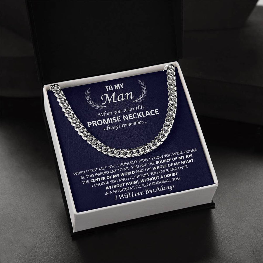 Gift For Your Man - My Joy - Cuban Link Valentine's Day Birthday Gift Anniversary Gift Gift For Boyfriend Gift For Hus Cuban Link Chain