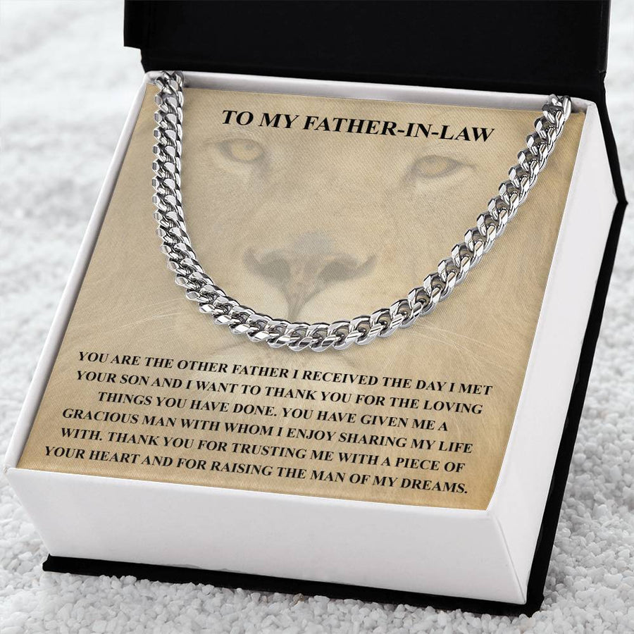 Father In Law Gift From Daughter In Law Fathers Day Gift For Father In Law Christmas Gift For Father In Law Cuban Link Chain