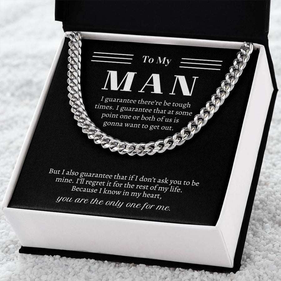 Valentine's Gift For Him - I Know In My Heart You Are The Only One For Me Cuban Link Chain