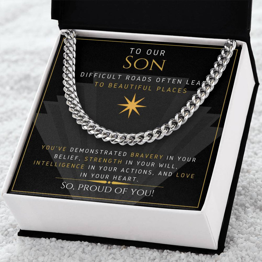 Gift For Son From Mom Cuban Link Chain Gold Link Chain Father Son Gift Son Christmas Gift Birthday Son Gift Son Gift P