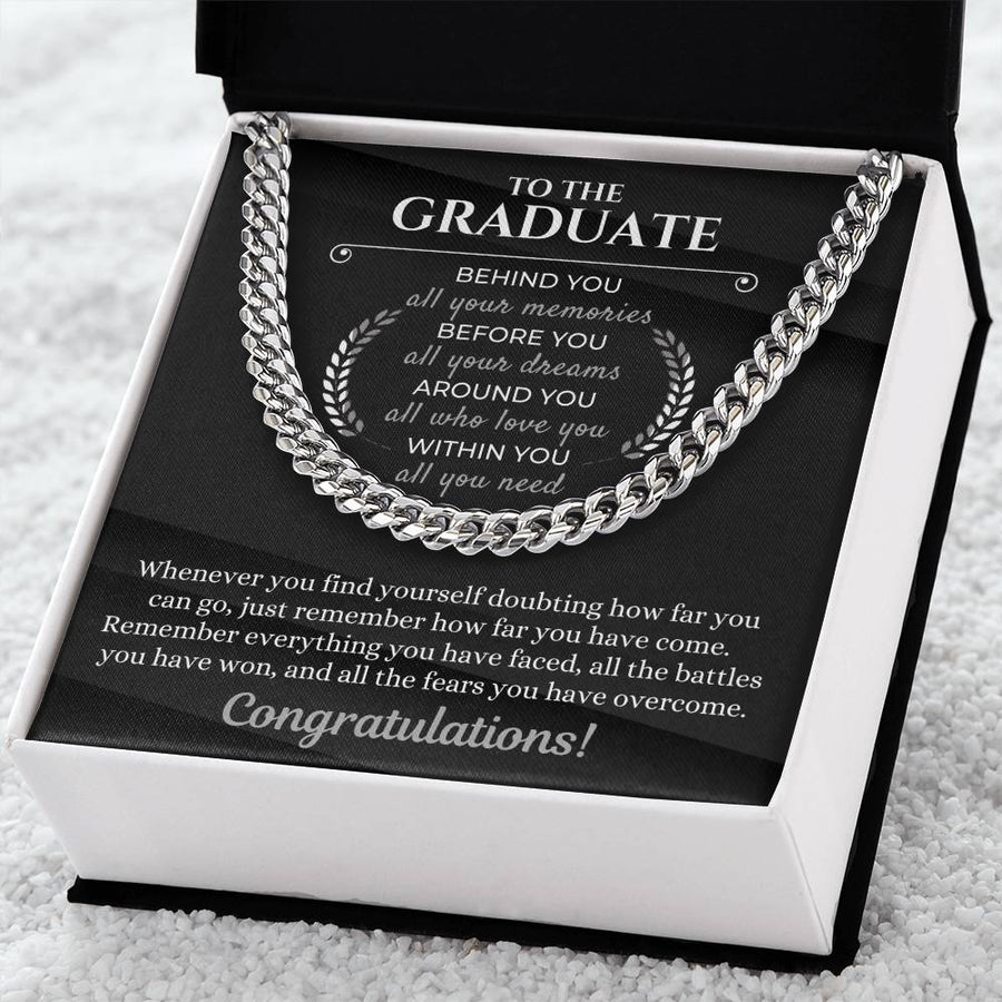 Graduation Gifts For Him Best Graduation Gifts For Boys High School Graduation Gift College Graduation Gift Meaningful Cuban Link Chain