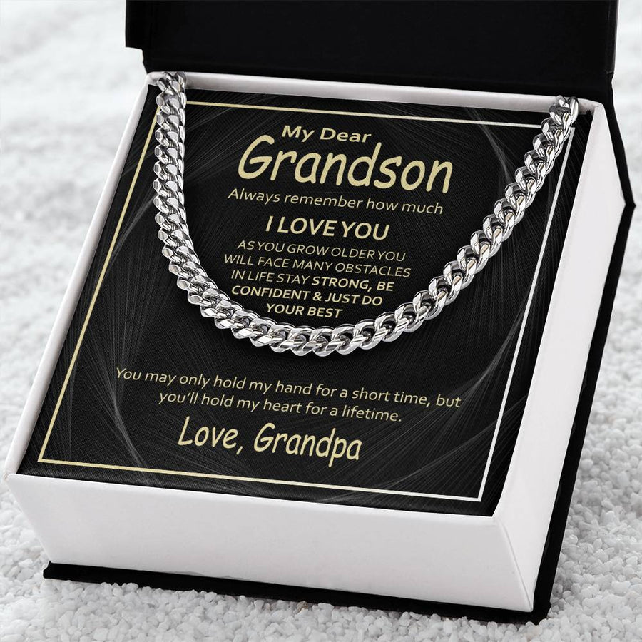 Sentimental Grandson Gifts From Grandpa Grandson Cuban Chain Necklace Grandpa To Grandson Gifts Gifts For Grandson Cuban Link Chain