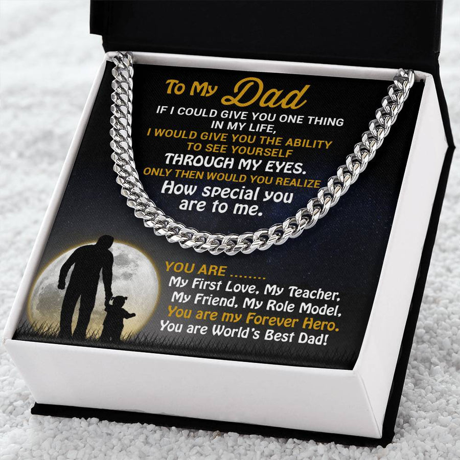 Best Father's Day Gift-Best Jewelry Gift For Dads-Cuban Link Chain Necklace For Dad