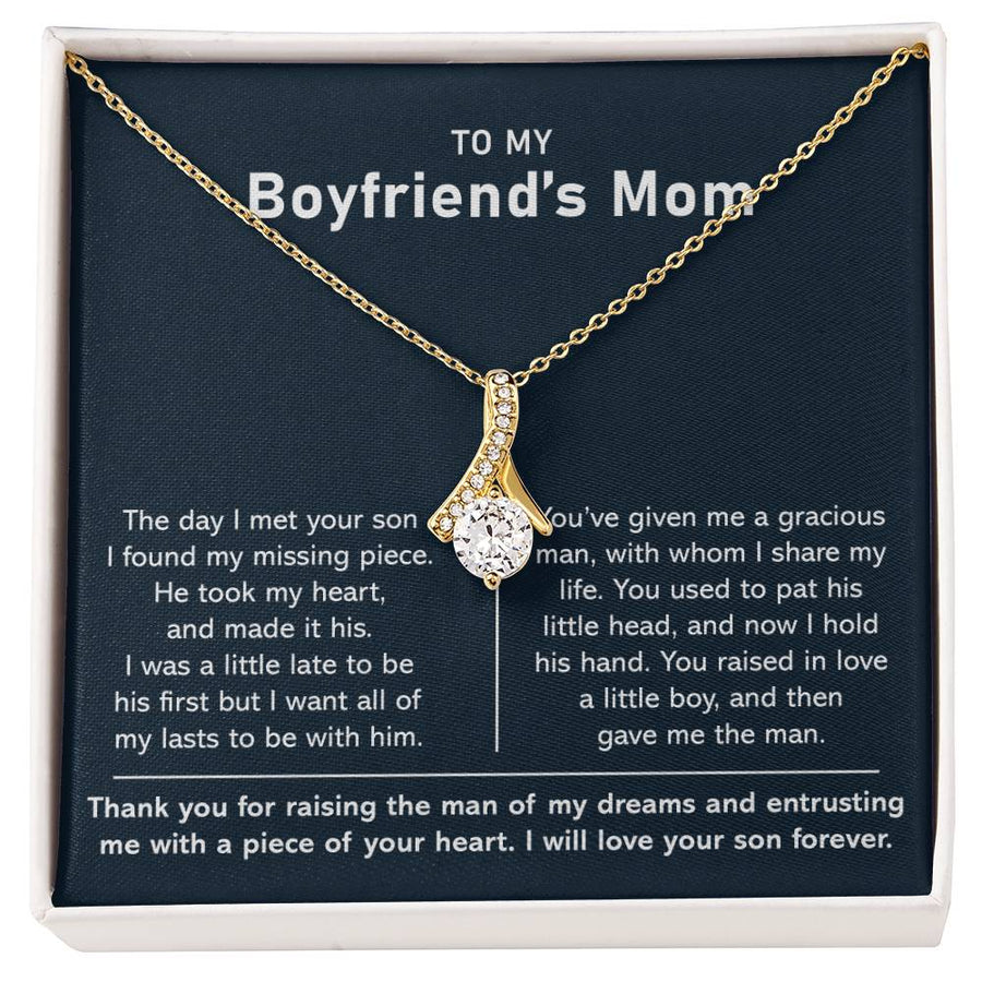 Day Met Your Son Missing 18K Yellow Gold Finish Alluring Beauty Necklace Jewelry Beautiful Gift for Mother In Law Mother's Day